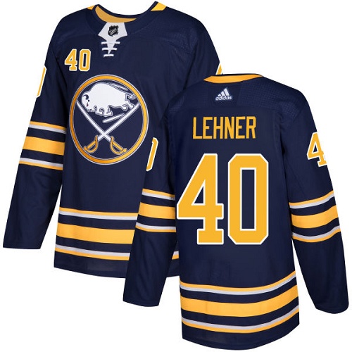 Men Adidas Buffalo Sabres #40 Robin Lehner Navy Blue Home Authentic Stitched NHL Jersey->buffalo sabres->NHL Jersey